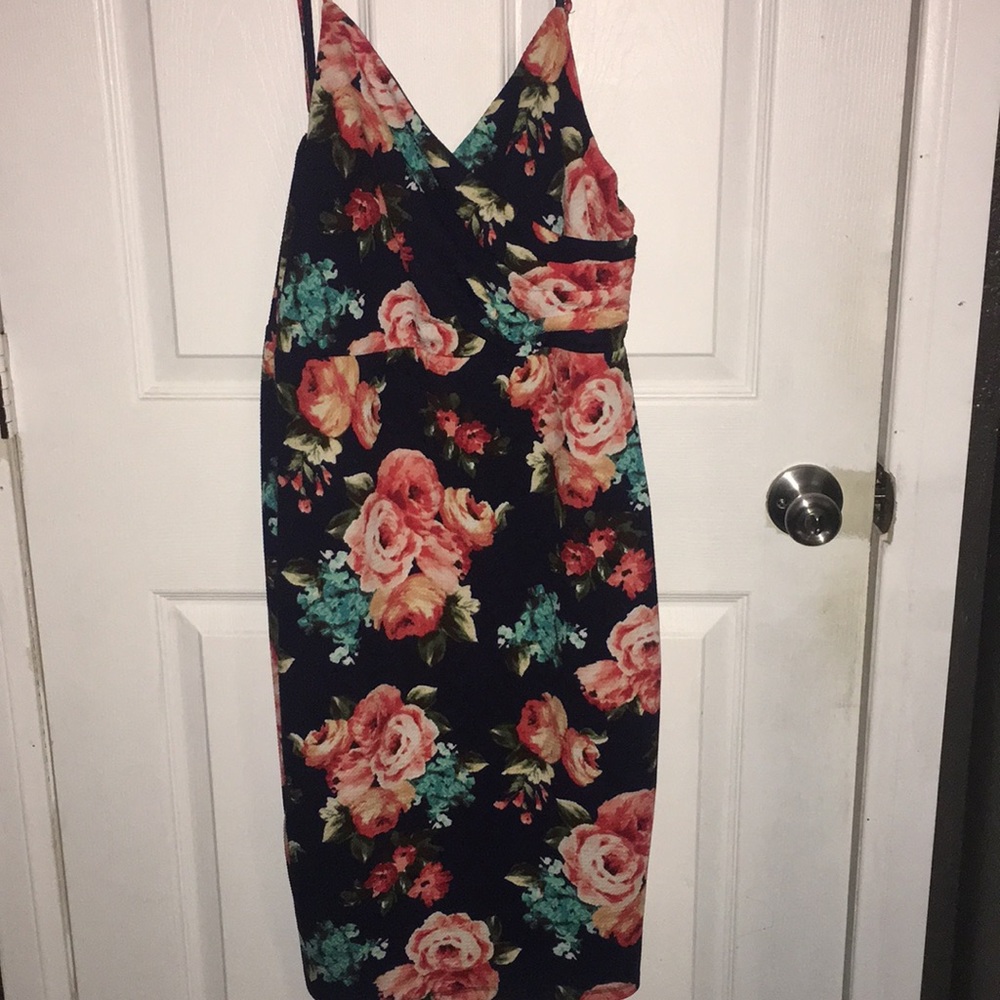 Blue flowery dress